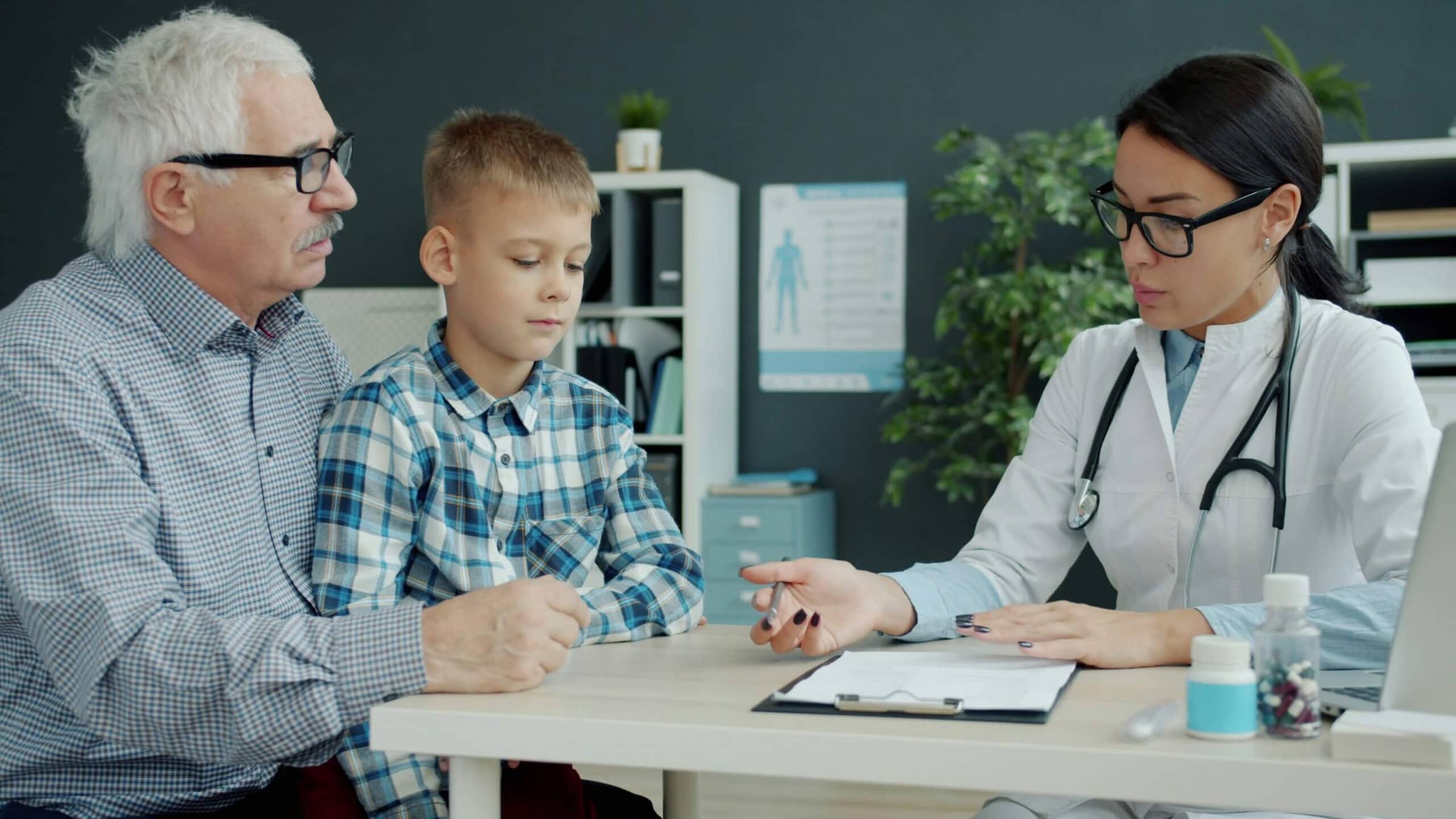 Bookmark Medical provider with patients